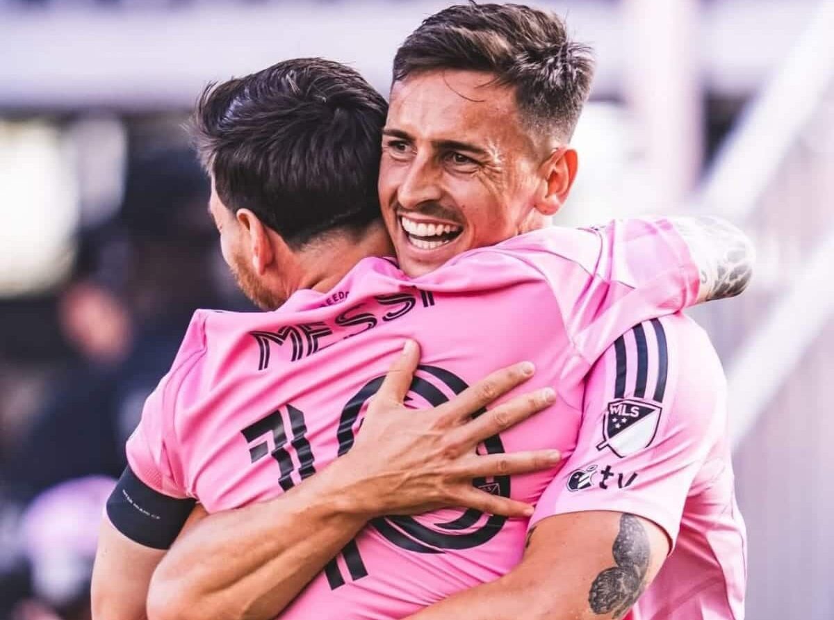 Tadeo Allende y Lionel Messi