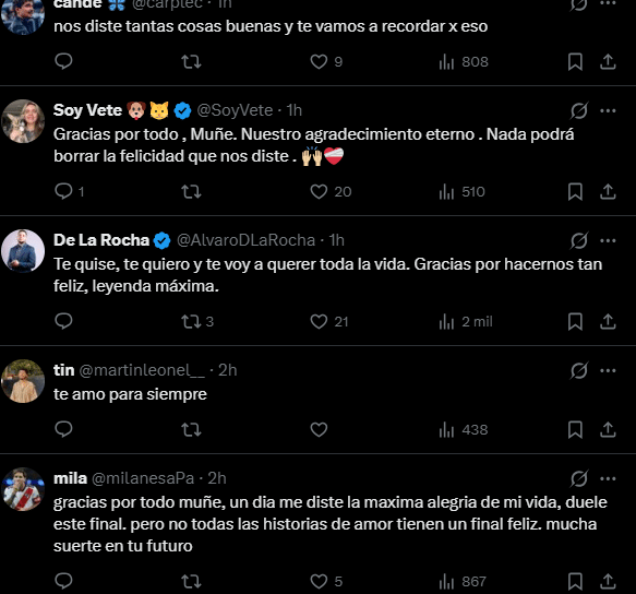 Mensajes a Gallardo