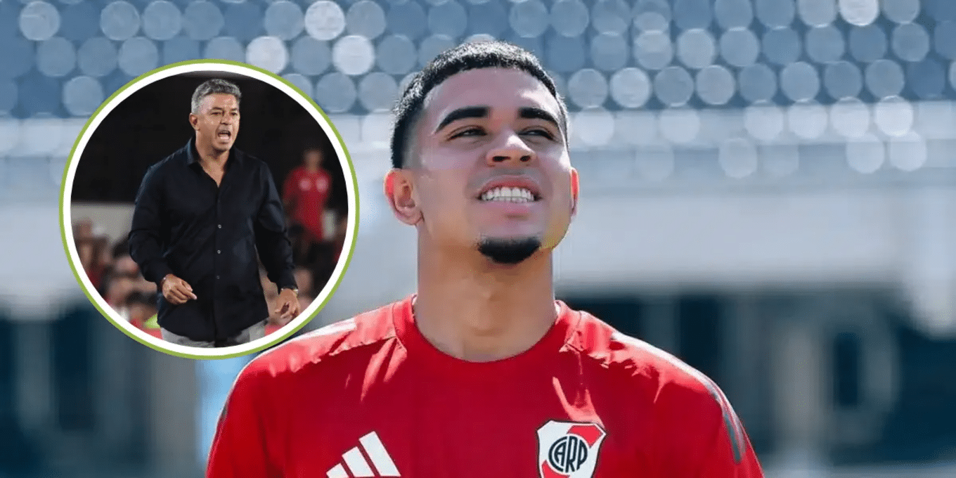 Marcelo Gallardo y Kendry Páez