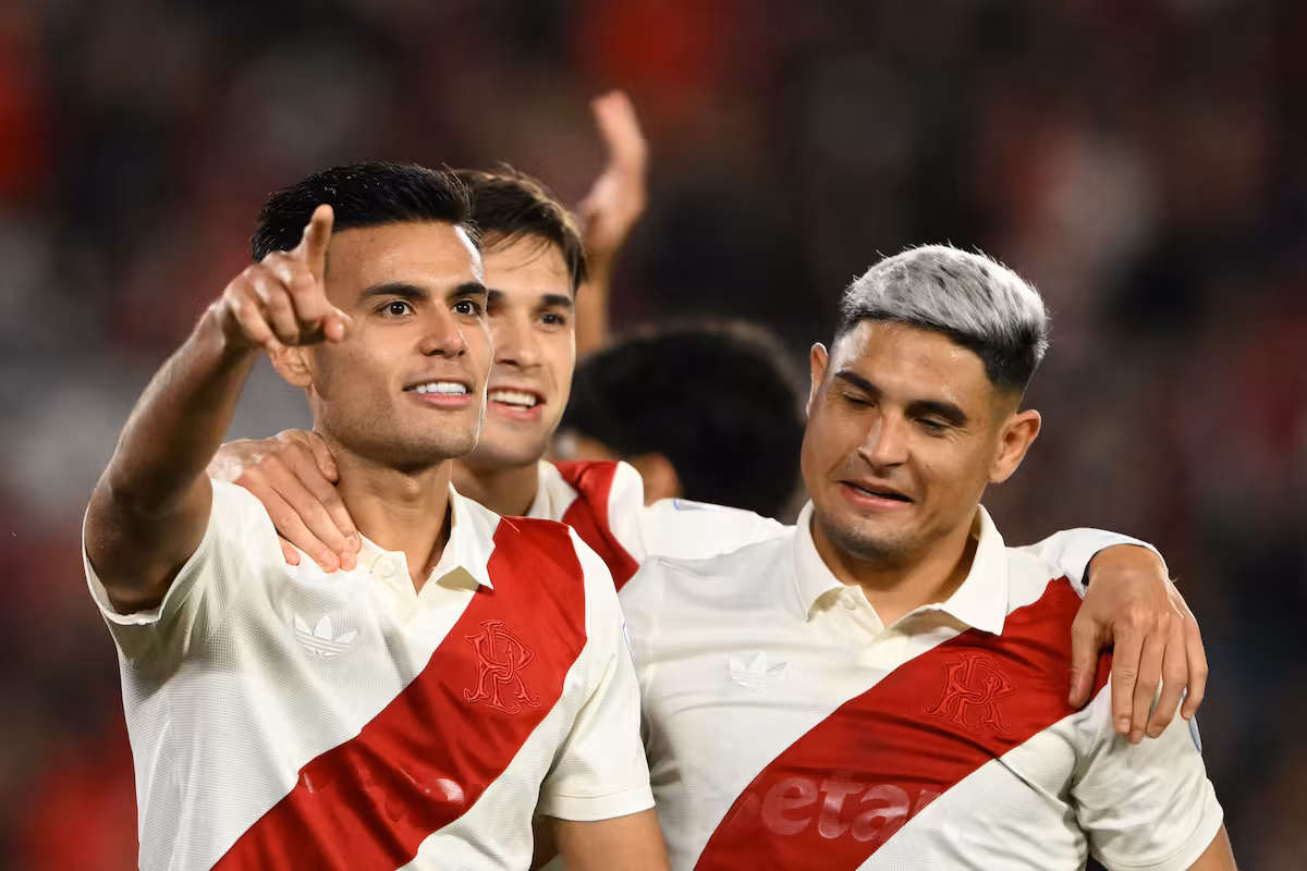 El volante marcó su primer tanto con River en la goleada ante Blooming