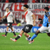 Silva marcó el tercer gol ante Blooming y celebró por primera vez con River