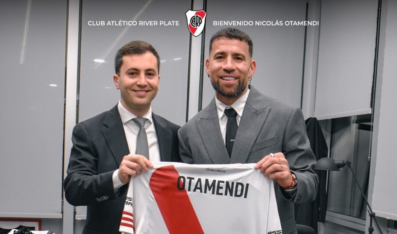 La primera foto oficial de Otamendi con River