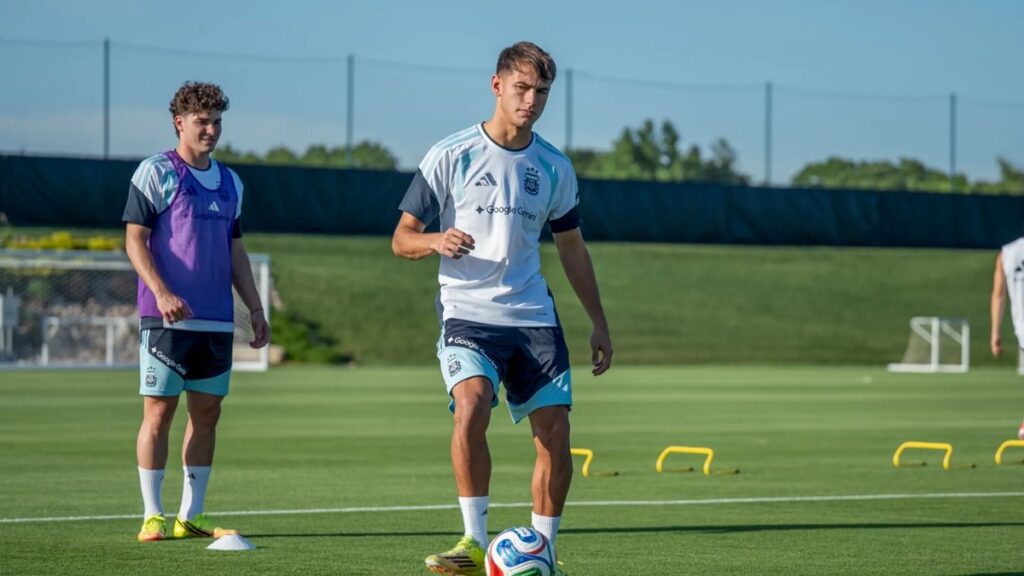 Van de sparrings: Los juveniles de River en los entrenamientos con la Selección Argentina