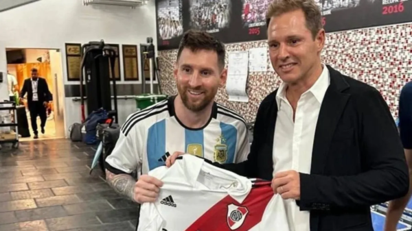 Lionel Messi y Jorge Brito